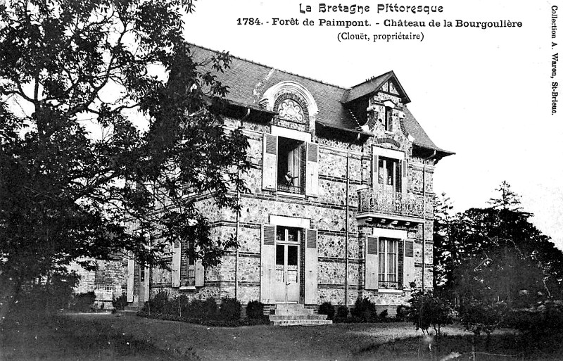 Manoir et chteau de la fort de Paimpont (Bretagne).