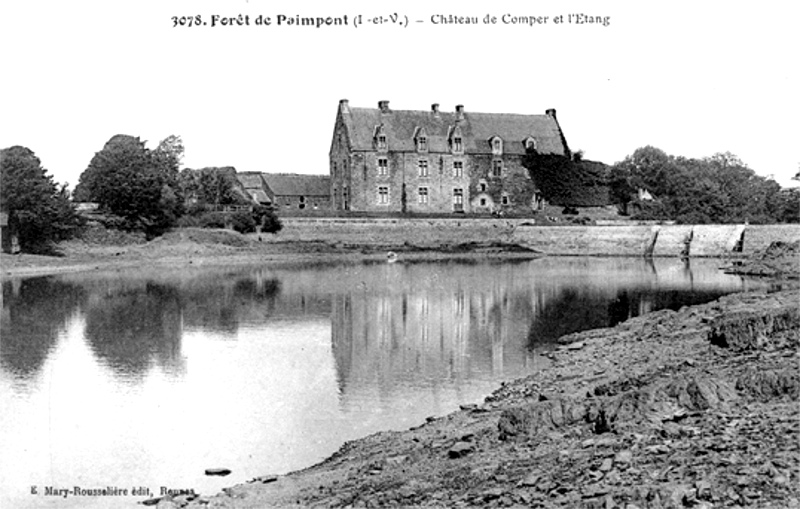 Manoir et chteau de la fort de Paimpont (Bretagne).