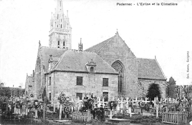 Ville de Pdernec (Bretagne) : l'glise.