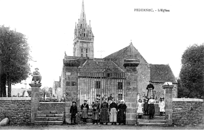 Ville de Pdernec (Bretagne): l'glise.