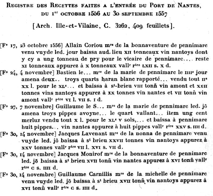 Liste des bateaux de Penmarc'h (Bretagne) - liste 3.