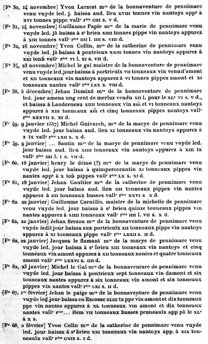 Liste des bateaux de Penmarc'h (Bretagne) - liste 4.