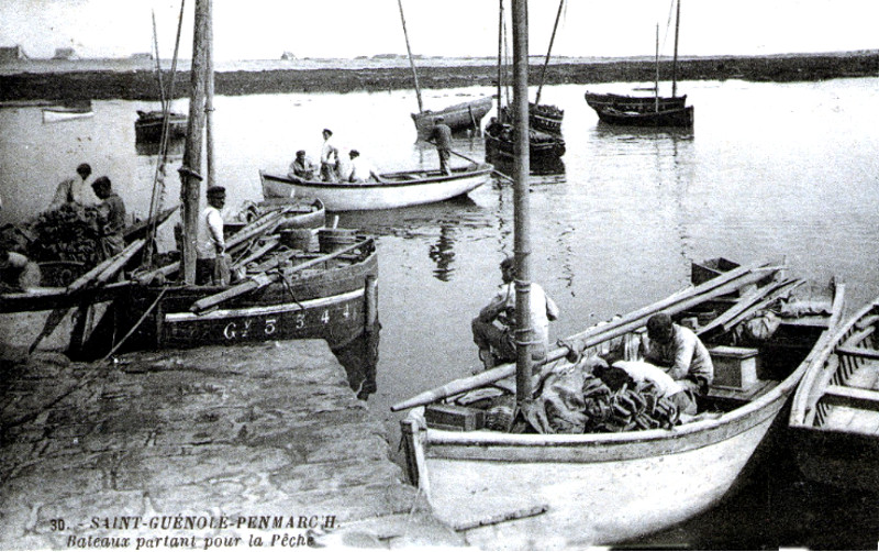 Ville de Penmarch (Bretagne) : port de Saint-Gunol-Penmarc'h.