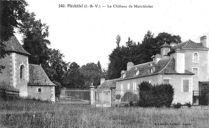 Château de Mainténiac à Pléchâtel (Bretagne).