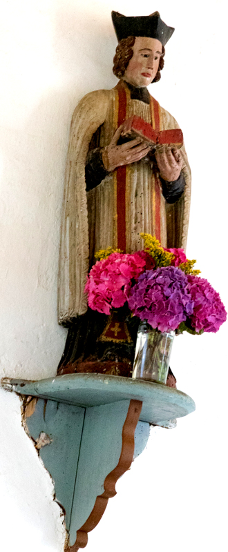 Plestin-les-Grves (Bretagne) : statue de la chapelle de Saint Haran (ou Saint-Garan).