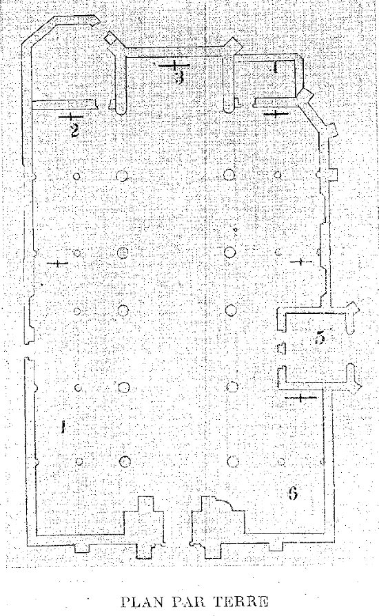 Plan de l'glise de Pleyber-Christ (Bretagne).