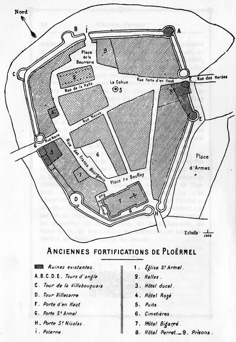 Plan de la ville de Plormel (Bretagne)