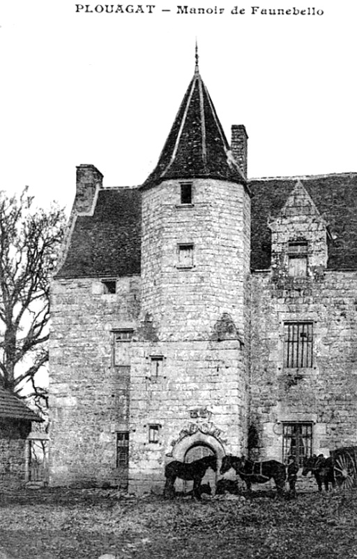 Plouagat (Bretagne) : manoir de Fornebello.