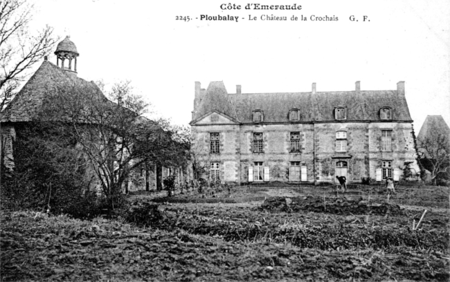 Ville de Ploubalay (Bretagne) : chteau de la Crochais.