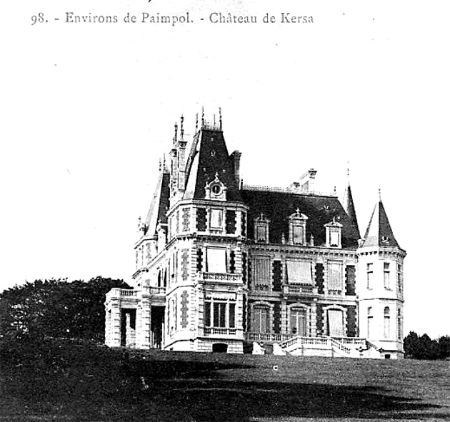 Ville de Ploubazlanec (Bretagne) : château de Kersa.