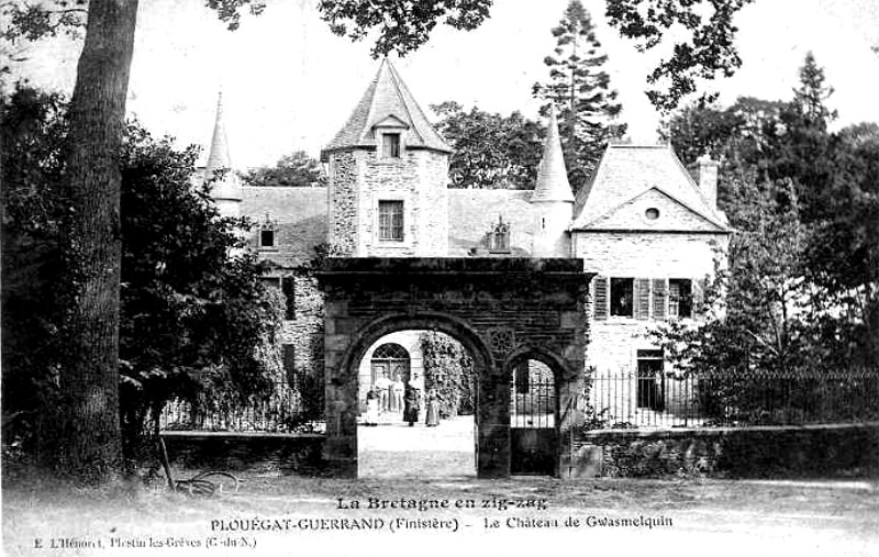 Ville de Plouégat-Guerrand (Bretagne) : château de Goasmelquin.