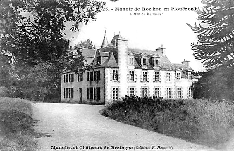 Ville de Plouzoch (Bretagne) : chteau de Roc'hou.