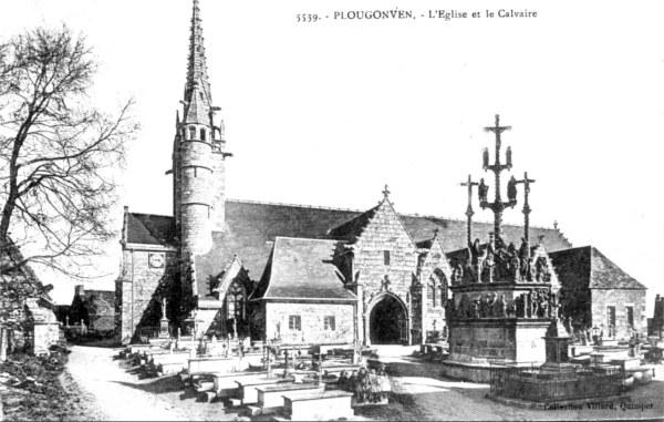 Eglise et Calvaire de Plougonven (Bretagne).