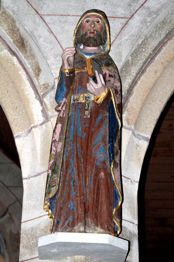 Statue de l'glise de Plougonver, en Bretagne