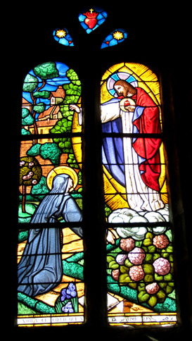 Vitrail de l'glise de Plougonver, en Bretagne