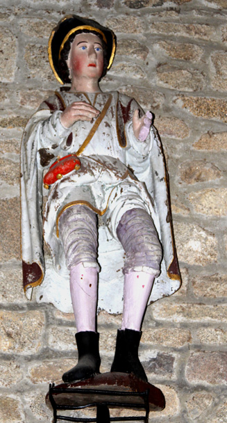 Eglise Saint-Pierre de Plougras, en Bretagne (statue)