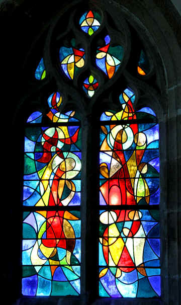 Eglise Saint-Pierre de Plougras, en Bretagne (vitrail)