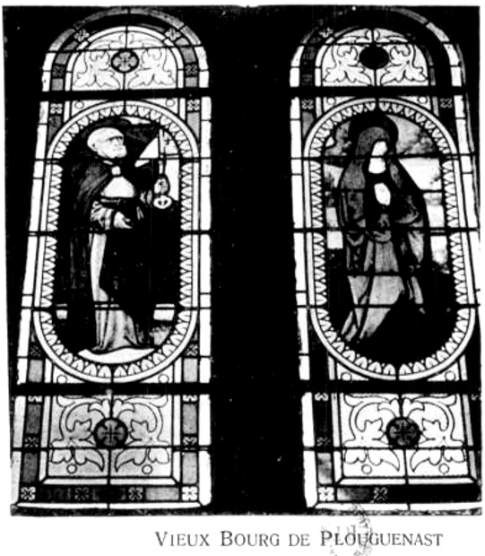 Ancienne glise de Plouguenast (Bretagne) : La Vierge et Saint-Pierre.