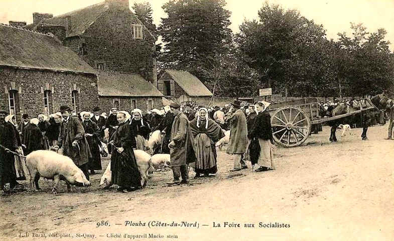 Ville de Plouha (Bretagne) : foire aux socialistes.