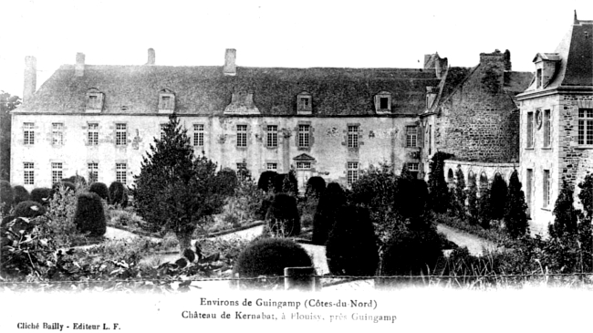 Ville de Plouisy (Bretagne) : château de Kernabat.