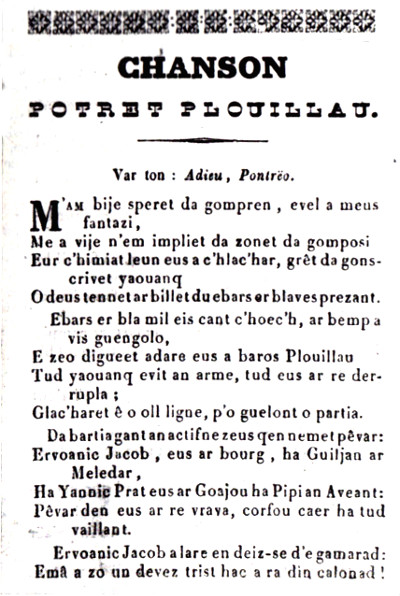 Chanson de Ploumilliau (Bretagne).