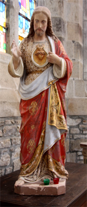 Statue de l'glise Saint Nrin de Plounrin (Bretagne).