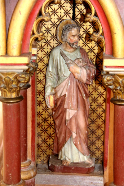 Statue de l'glise Saint Nrin de Plounrin (Bretagne).