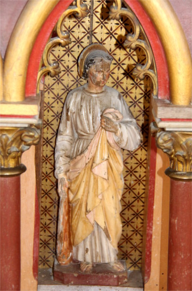 Statue de l'glise Saint Nrin de Plounrin (Bretagne).