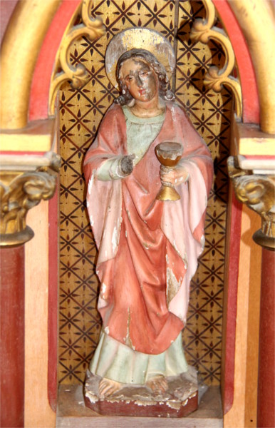 Statue de l'glise Saint Nrin de Plounrin (Bretagne).