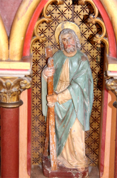 Statue de l'glise Saint Nrin de Plounrin (Bretagne).