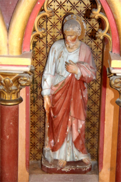 Statue de l'glise Saint Nrin de Plounrin (Bretagne).