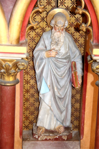 Statue de l'glise Saint Nrin de Plounrin (Bretagne).