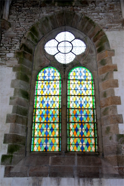 Vitrail de l'glise Saint-Nrin de Plounrin (Bretagne).