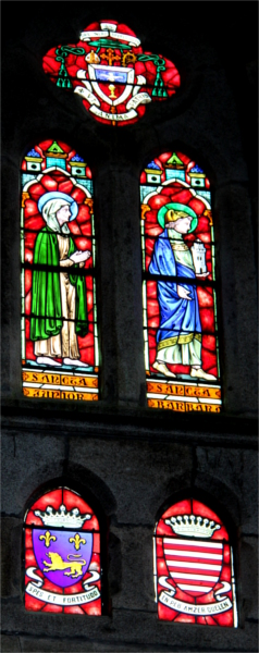 Vitrail de l'glise Saint-Nrin de Plounrin (Bretagne).