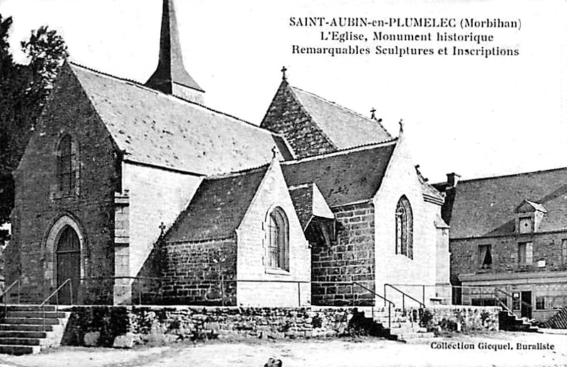 Eglise Saint-Aubin de de Plumelec (Bretagne).