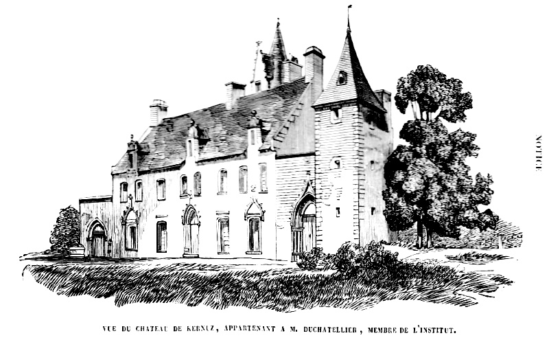 Le château de Kernuz à Pont-l'Abbé (Bretagne).