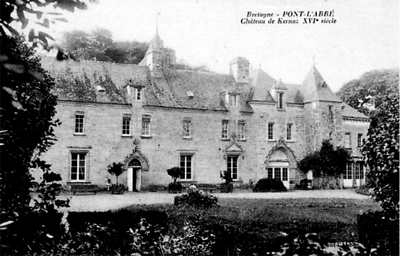 Ville de Pont-l'Abb (Bretagne) : chteau de Kernuz.