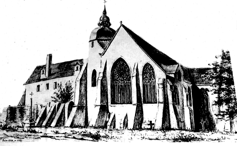Ville de Pont-l'Abbé (Bretagne) : église et couvent des Carmes.