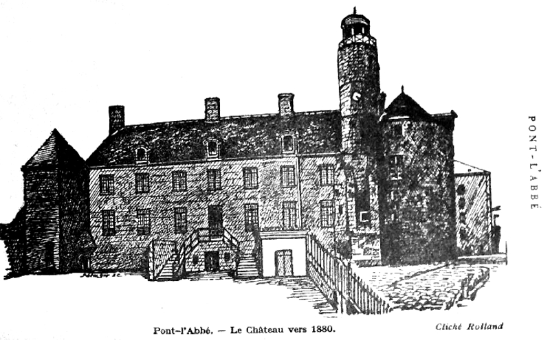 Ville de Pont-l'Abbé (Bretagne) : château.