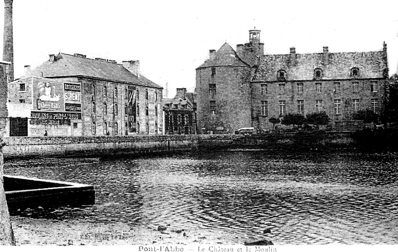 Ville de Pont-l'Abb (Bretagne) : chteau.