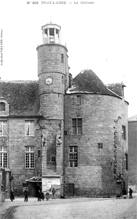 Ville de Pont-l'Abb (Bretagne) : chteau.