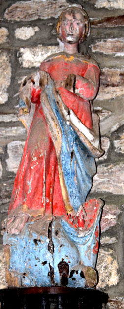 Statue de l'glise Saint-Jean-Baptiste de Pont-Melvez (Bretagne)