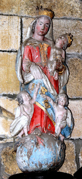 Statue de l'glise Saint-Jean-Baptiste de Pont-Melvez (Bretagne)