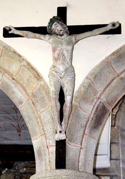 Statue de l'glise Saint-Jean-Baptiste de Pont-Melvez (Bretagne)