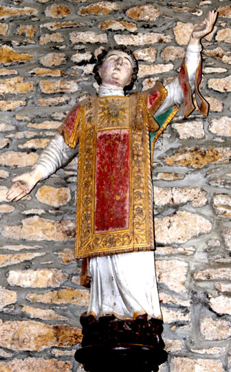 Statue de l'glise Saint-Jean-Baptiste de Pont-Melvez (Bretagne)