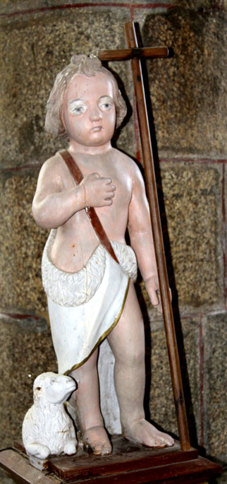 Statue de l'glise Saint-Jean-Baptiste de Pont-Melvez (Bretagne)