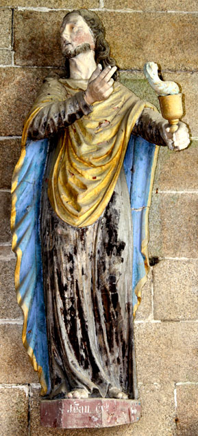 Statue de l'glise Saint-Jean-Baptiste de Pont-Melvez (Bretagne)