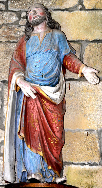 Statue de l'glise Saint-Jean-Baptiste de Pont-Melvez (Bretagne)