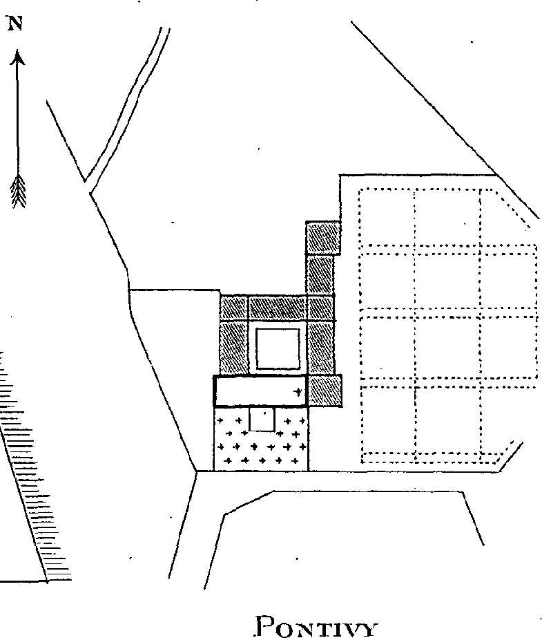 Plan du couvent des Frres Mineurs de l'Observance  Pontivy (Bretagne).