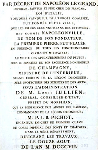 Ville de Pontivy, sous Napoléon